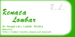 renata lombar business card